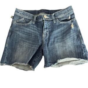Rock & Republic Shorts Womens & Blue Bumpershoot Denim Distressed Size 8